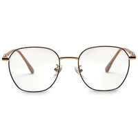 Frostis Golden Small Full Rim Hexagonal Computer Glasses for Men & Women — Hashtag Eyewears