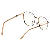 Frostis Golden Small Full Rim Hexagonal Computer Glasses for Men & Women — Hashtag Eyewears