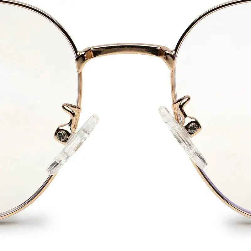 Frostis | Golden Small Full Rim Hexagonal Computer Glasses for Men & Women [Blue Block]