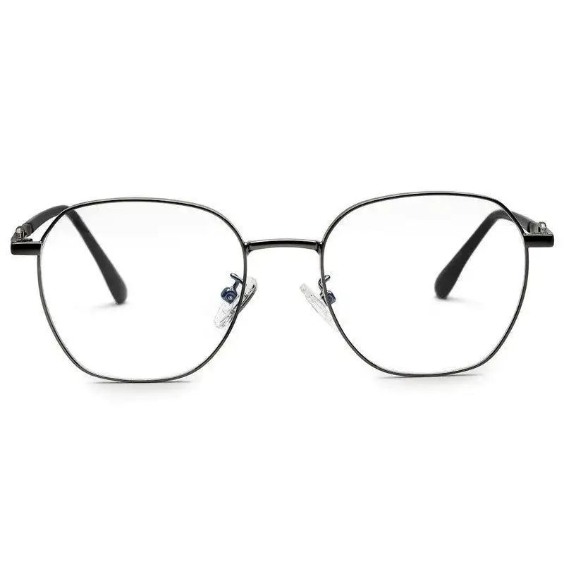 Frostis | Grey Small Full Rim Hexagonal Computer Glasses for Men & Women [Blue Block]