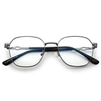 Frostis | Grey Small Full Rim Hexagonal Computer Glasses for Men & Women [Blue Block]