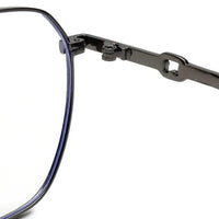 Frostis | Grey Small Full Rim Hexagonal Computer Glasses for Men & Women [Blue Block]