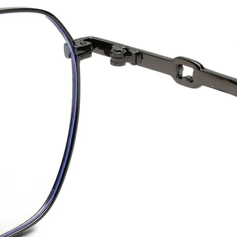 Frostis | Grey Small Full Rim Hexagonal Computer Glasses for Men & Women [Blue Block]