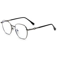 Frostis Grey Small Full Rim Hexagonal Computer Glasses for Men & Women — Hashtag Eyewears