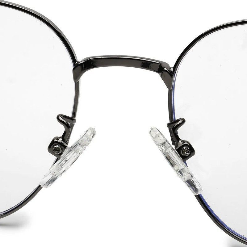 Frostis Grey Small Full Rim Hexagonal Computer Glasses for Men & Women — Hashtag Eyewears
