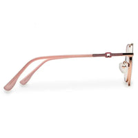 Frostis | Rose Gold Small Full Rim Hexagonal Computer Glasses for Men & Women [Blue Block]