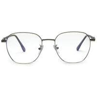 Frostis Silver Small Full Rim Hexagonal Computer Glasses for Men & Women — Hashtag Eyewears