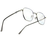 Frostis | Silver Small Full Rim Hexagonal Computer Glasses for Men & Women [Blue Block]