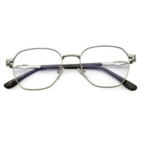 Frostis | Silver Small Full Rim Hexagonal Computer Glasses for Men & Women [Blue Block]