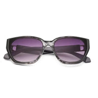 Fynix | Black Grey Texture Medium Full Rim Cateye Sunglasses for Women [UV-protected]