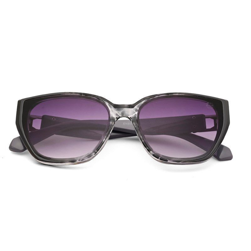 Fynix Black Grey Texture Medium Full Rim Cateye Sunglasses for Women — Hashtag Eyewears
