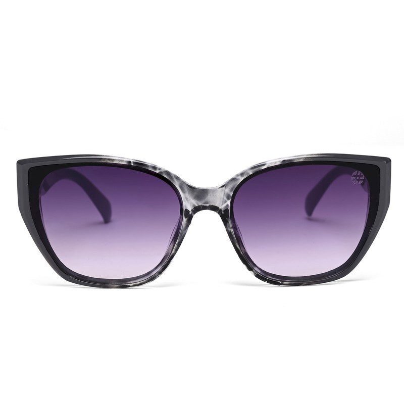 Fynix Black Grey Texture Medium Full Rim Cateye Sunglasses for Women — Hashtag Eyewears
