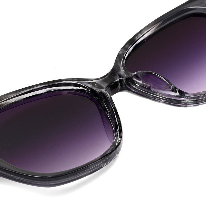 Fynix Black Grey Texture Medium Full Rim Cateye Sunglasses for Women — Hashtag Eyewears