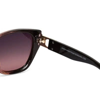 Fynix | Transparent Brown Medium Full Rim Cateye Sunglasses for Women [UV-protected]