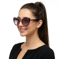Fynix | Transparent Brown Medium Full Rim Cateye Sunglasses for Women [UV-protected]
