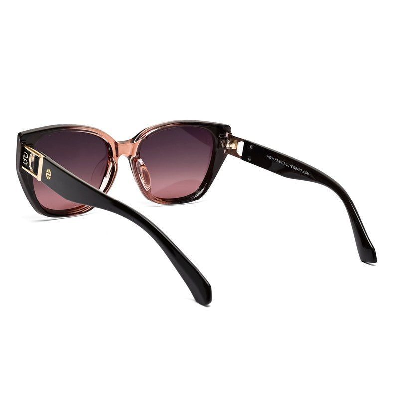 Fynix | Transparent Brown Medium Full Rim Cateye Sunglasses for Women [UV-protected]