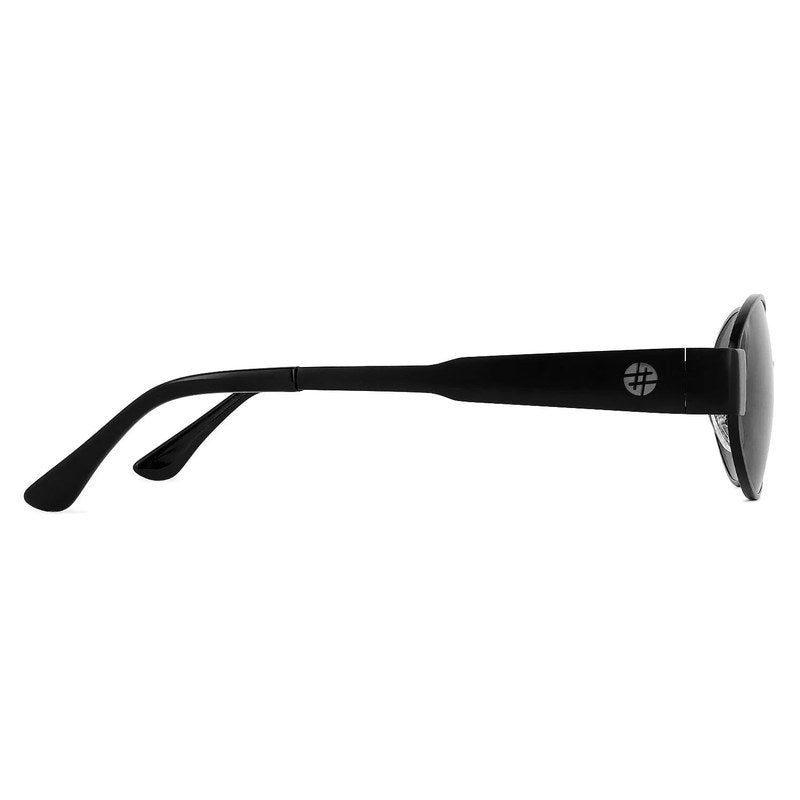 Fynora Black Medium Full Rim Oval Sunglasses for Women — Hashtag Eyewears
