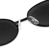 Fynora Black Medium Full Rim Oval Sunglasses for Women — Hashtag Eyewears