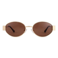 Fynora Brown Medium Full Rim Oval Sunglasses for Women — Hashtag Eyewears
