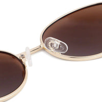 Fynora Brown Medium Full Rim Oval Sunglasses for Women — Hashtag Eyewears
