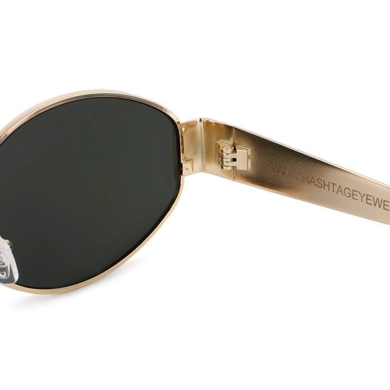 Fynora Green Medium Full Rim Oval Sunglasses for Women — Hashtag Eyewears