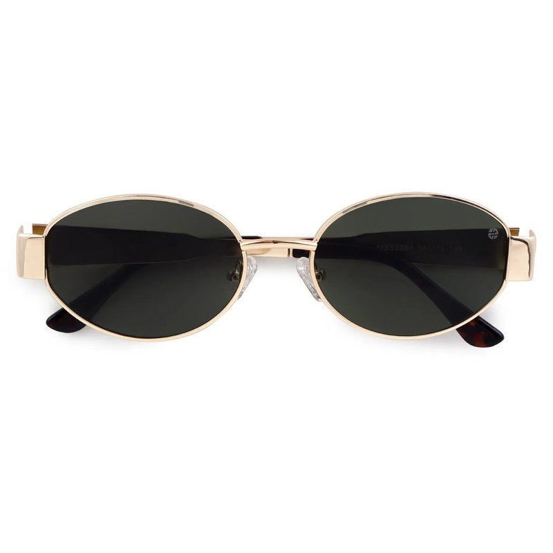 Fynora Green Medium Full Rim Oval Sunglasses for Women — Hashtag Eyewears