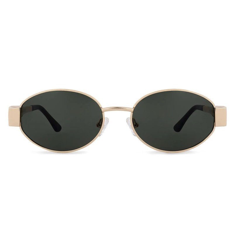Fynora Green Medium Full Rim Oval Sunglasses for Women — Hashtag Eyewears