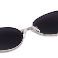 Fynora Silver Medium Full Rim Oval Sunglasses for Women — Hashtag Eyewears