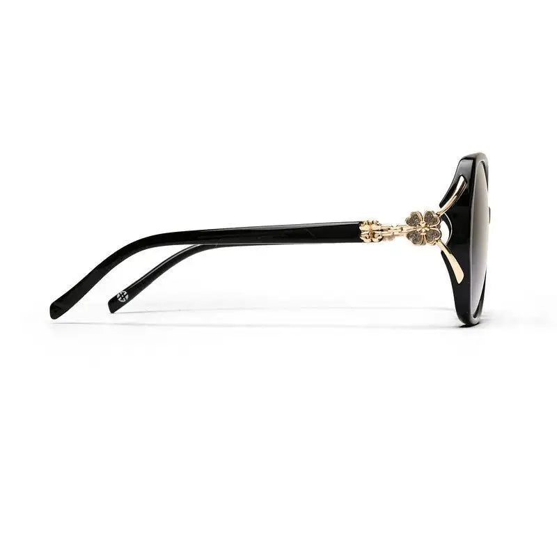 Fyra | Black Large Full Rim Butterfly Sunglasses for Women [Polarized]