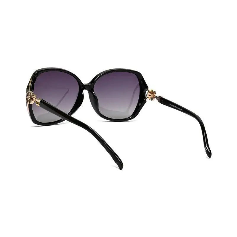 Fyra | Black Large Full Rim Butterfly Sunglasses for Women [Polarized]