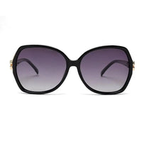 Fyra | Black Large Full Rim Butterfly Sunglasses for Women [Polarized]