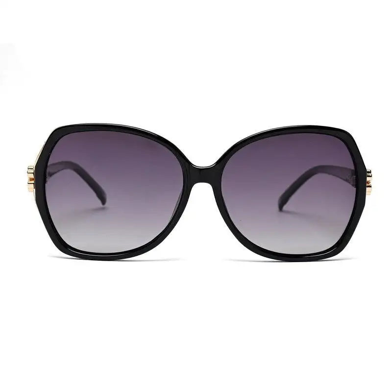 Fyra | Black Large Full Rim Butterfly Sunglasses for Women [Polarized]