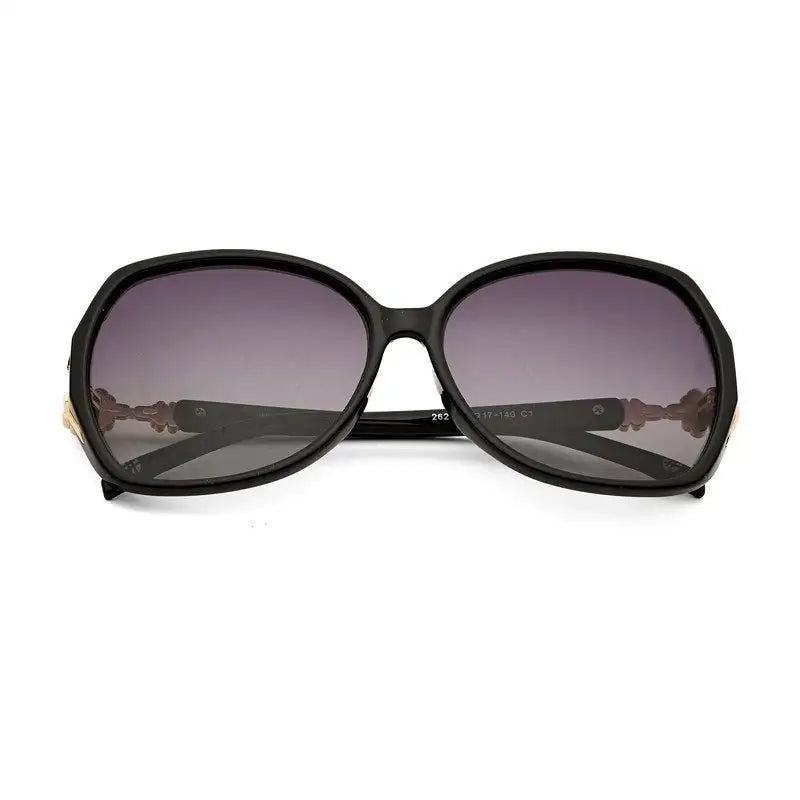 Fyra | Black Large Full Rim Butterfly Sunglasses for Women [Polarized]
