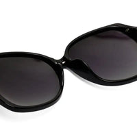 Fyra | Black Large Full Rim Butterfly Sunglasses for Women [Polarized]