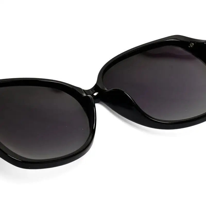 Fyra | Black Large Full Rim Butterfly Sunglasses for Women [Polarized]