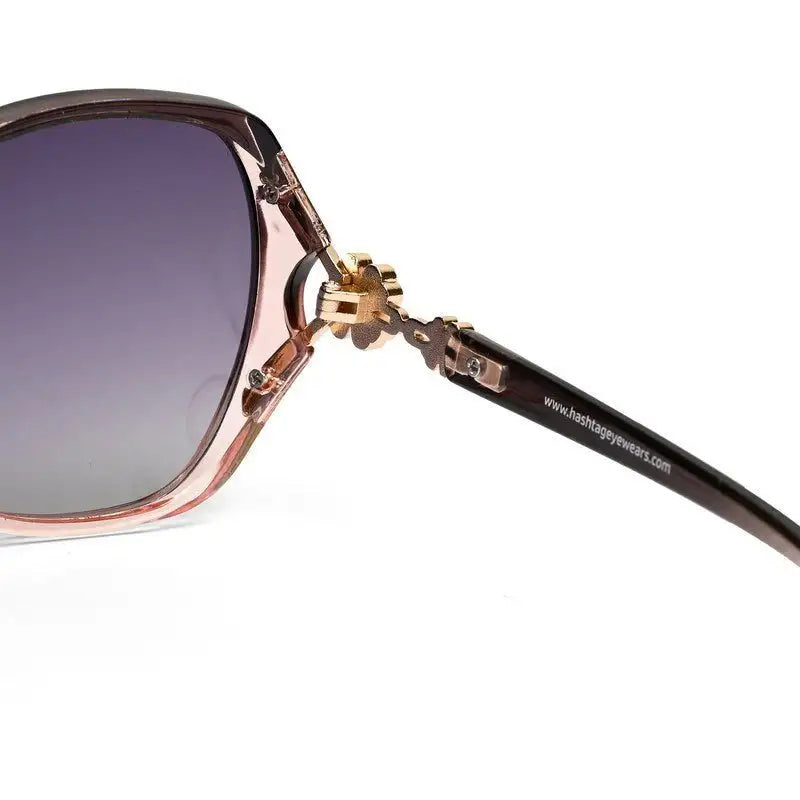 Fyra | Gradient Pink Large Full Rim Butterfly Sunglasses for Women [Polarized]