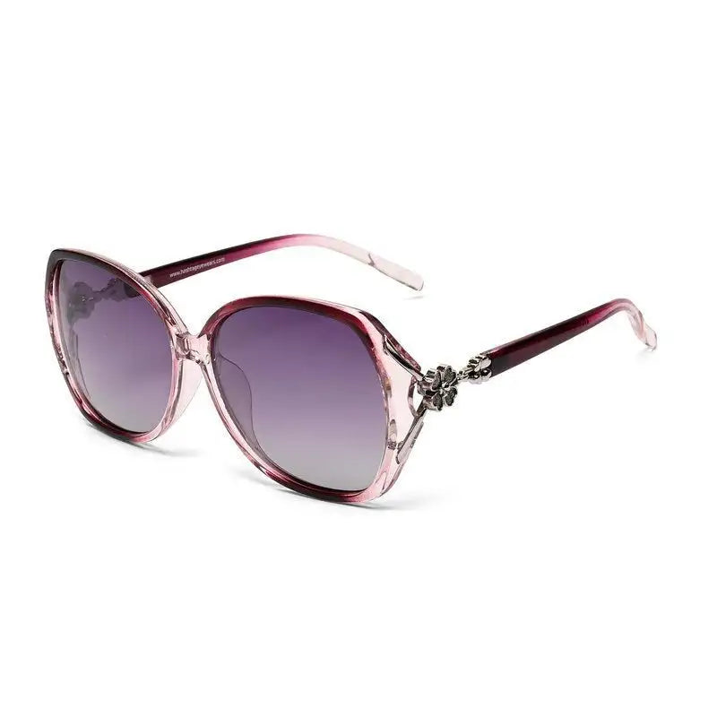 Fyra | Gradient Purple Large Full Rim Butterfly Sunglasses for Women [Polarized]
