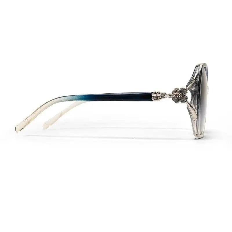 Fyra | Transparent Blue Large Full Rim Butterfly Sunglasses for Women [Polarized]