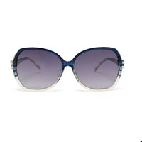 Fyra | Transparent Blue Large Full Rim Butterfly Sunglasses for Women [Polarized]