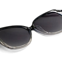 Fyra | Transparent Blue Large Full Rim Butterfly Sunglasses for Women [Polarized]