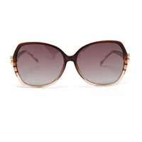 Fyra | Transparent Brown Large Full Rim Butterfly Sunglasses for Women [Polarized]