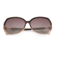 Fyra | Transparent Brown Large Full Rim Butterfly Sunglasses for Women [Polarized]