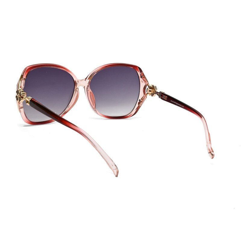 Fyra | Transparent Purple Large Full Rim Butterfly Sunglasses for Women [Polarized]