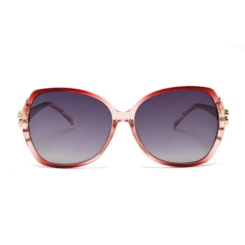 Fyra | Transparent Purple Large Full Rim Butterfly Sunglasses for Women [Polarized]