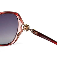 Fyra | Transparent Purple Large Full Rim Butterfly Sunglasses for Women [Polarized]
