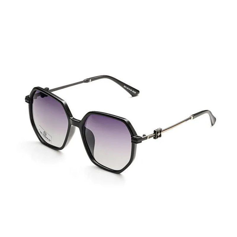 Fyreon Blue Large Full Rim Hexagonal Sunglasses for Women — Hashtag Eyewears
