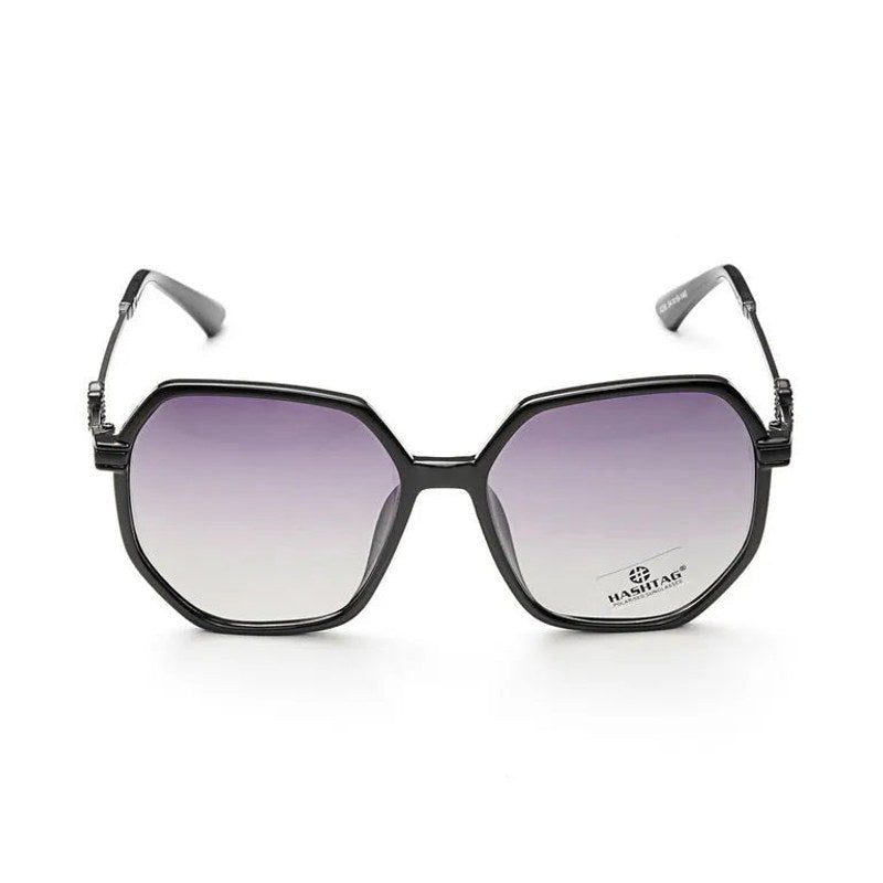 Fyreon Blue Large Full Rim Hexagonal Sunglasses for Women — Hashtag Eyewears
