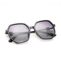 Fyreon Blue Large Full Rim Hexagonal Sunglasses for Women — Hashtag Eyewears