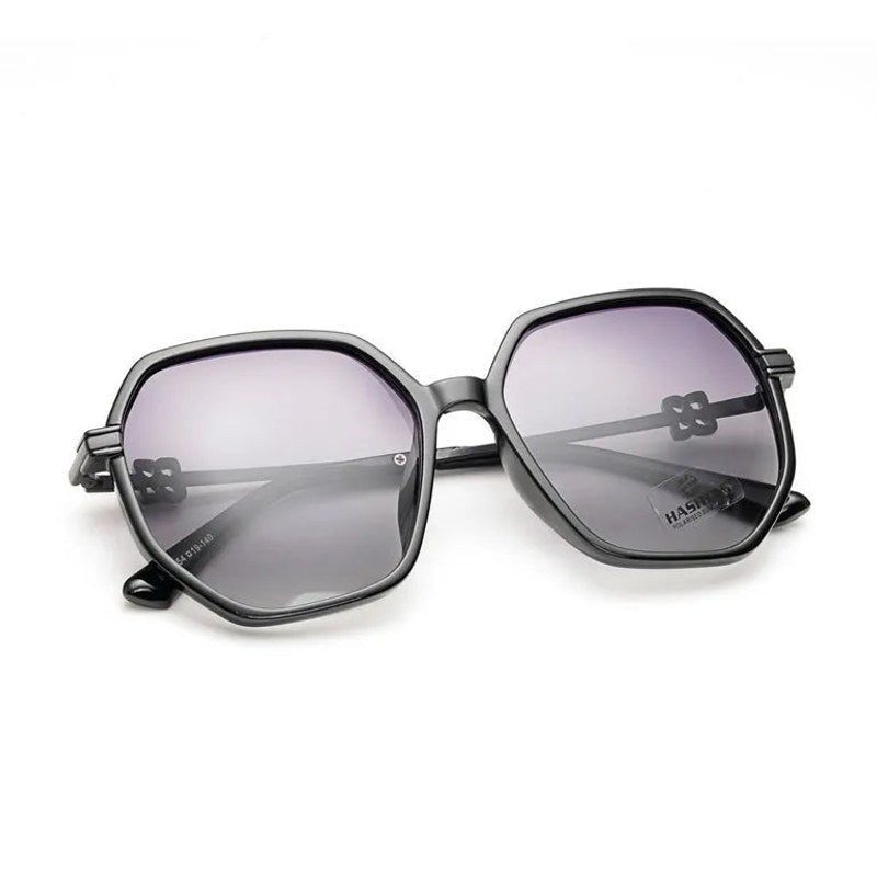 Fyreon Blue Large Full Rim Hexagonal Sunglasses for Women — Hashtag Eyewears
