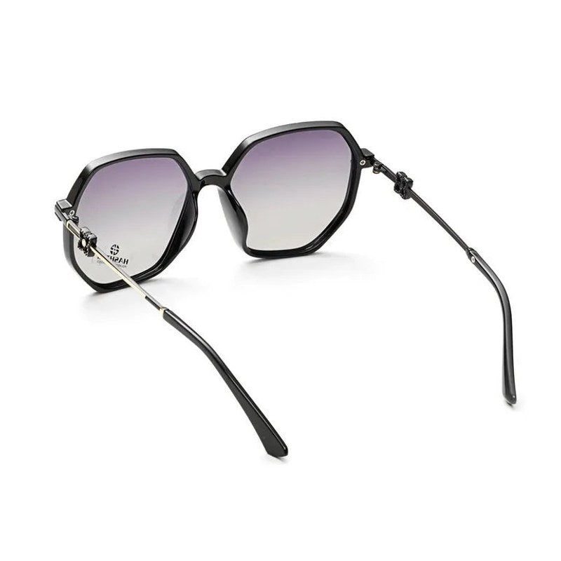 Fyreon Blue Large Full Rim Hexagonal Sunglasses for Women — Hashtag Eyewears